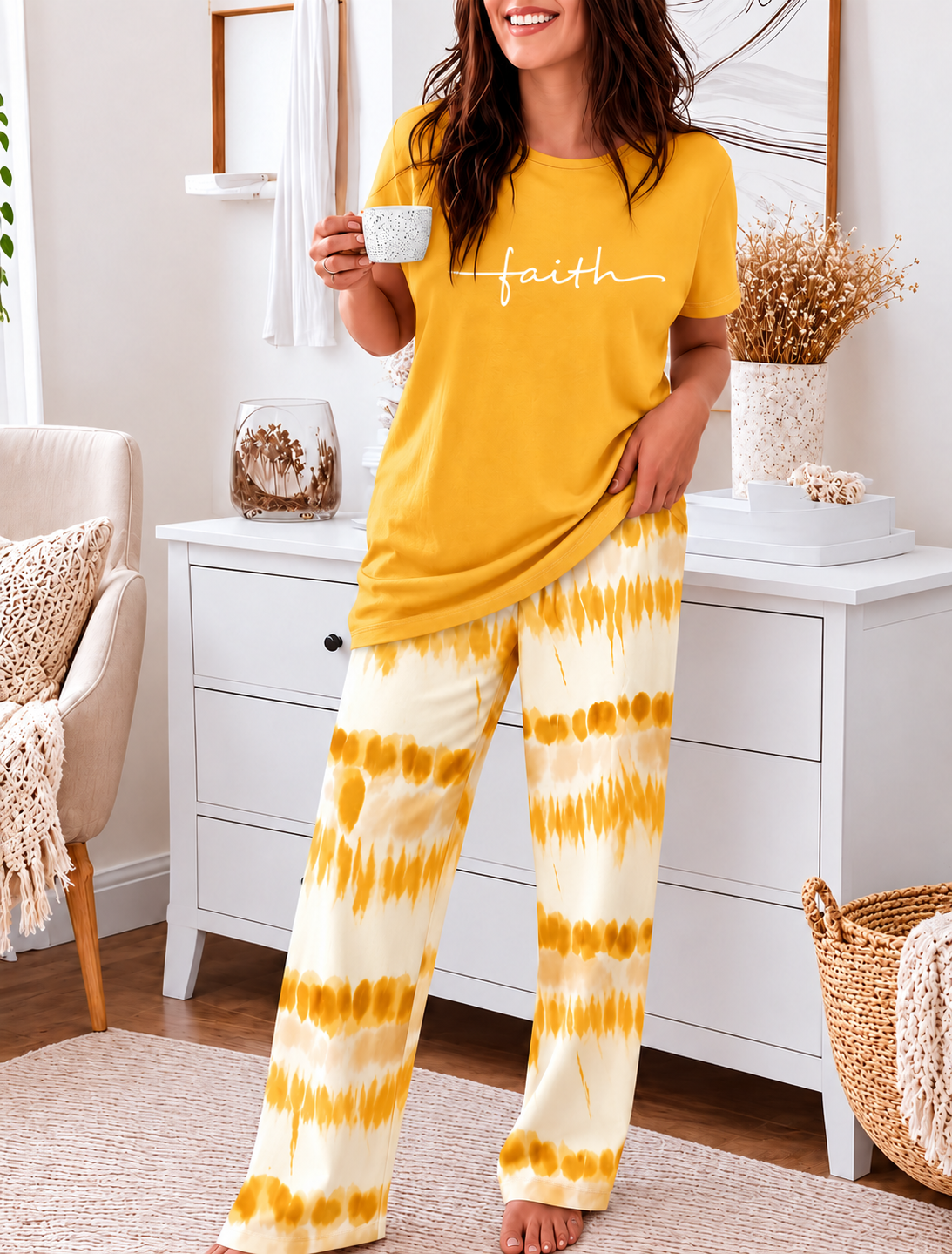 FAITH Printed Night Suite