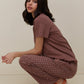 Brown Butterfly Printed Night Suit