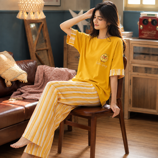 Yellow Duck Printed Night Suit