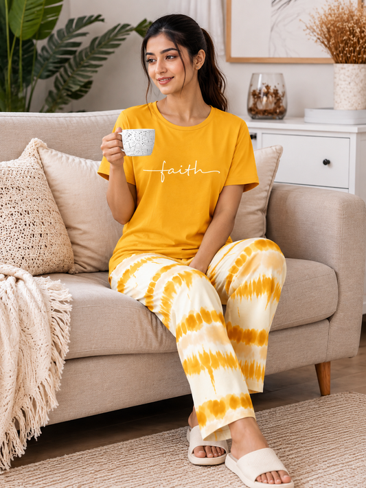 FAITH Printed Night Suite
