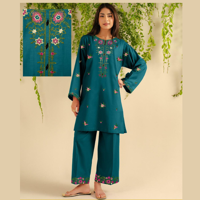 2 Piece Embroidery Suit