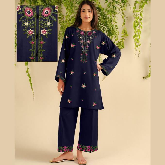 2 Piece Embroidery Suit