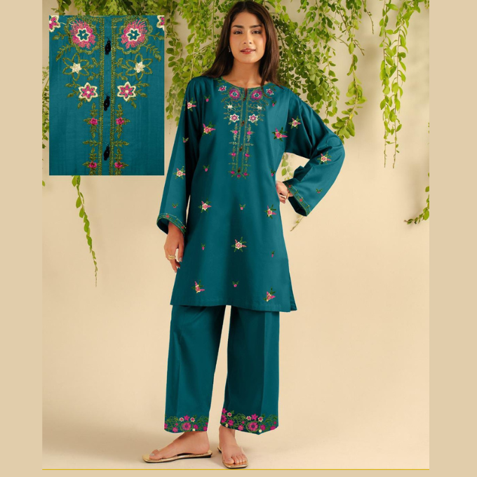 2 Piece Embroidery Suit