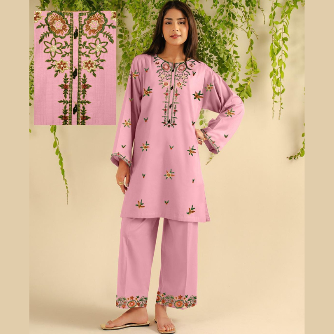 2 Piece Embroidery Suit