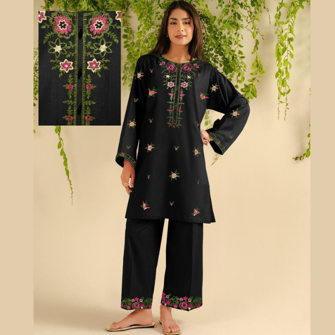 2 Piece Embroidery Suit