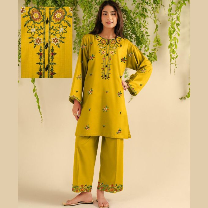 2 Piece Embroidery Suit