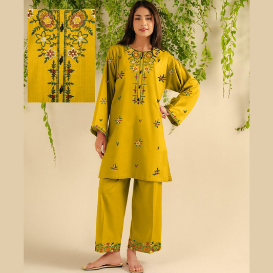 2 Piece Embroidery Suit