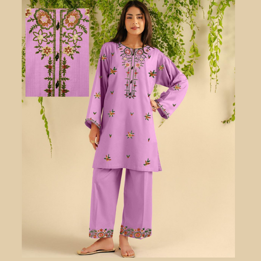 2 Piece Embroidery Suit