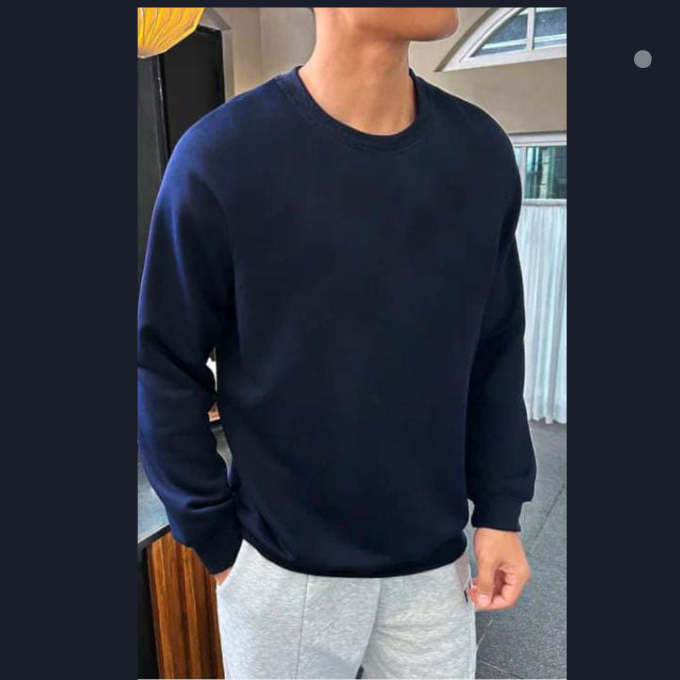 PREMIUM PLAIN SWEATSHIRTS - NAVYBLUE