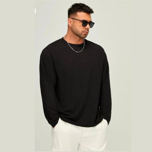 PREMIUM PLAIN SWEATSHIRTS - BLACK
