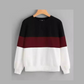 Black Maroon And White Block Sweatshirt