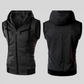 Charcoal Sleeveless Hooded Zipper