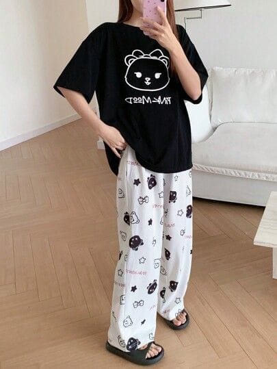 Panda print Night Suit